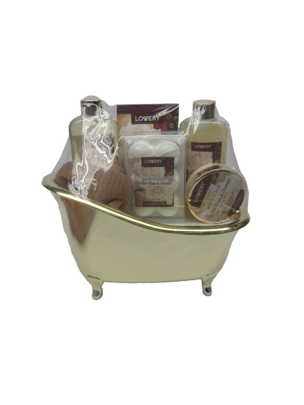 LOVERY SPA 8 Piece White Rose Jasmine Bath & Body Care Gift Set     *READ*